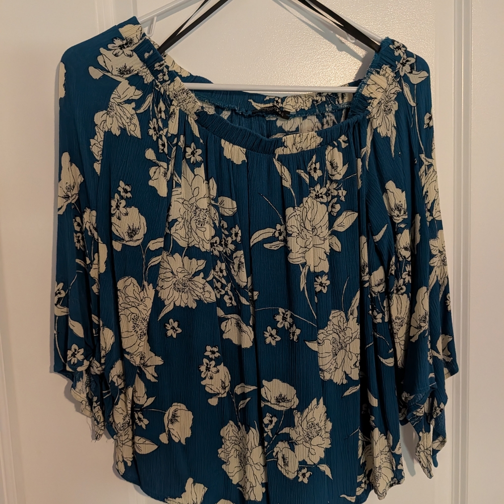 Floral Print Off-Shoulder Top